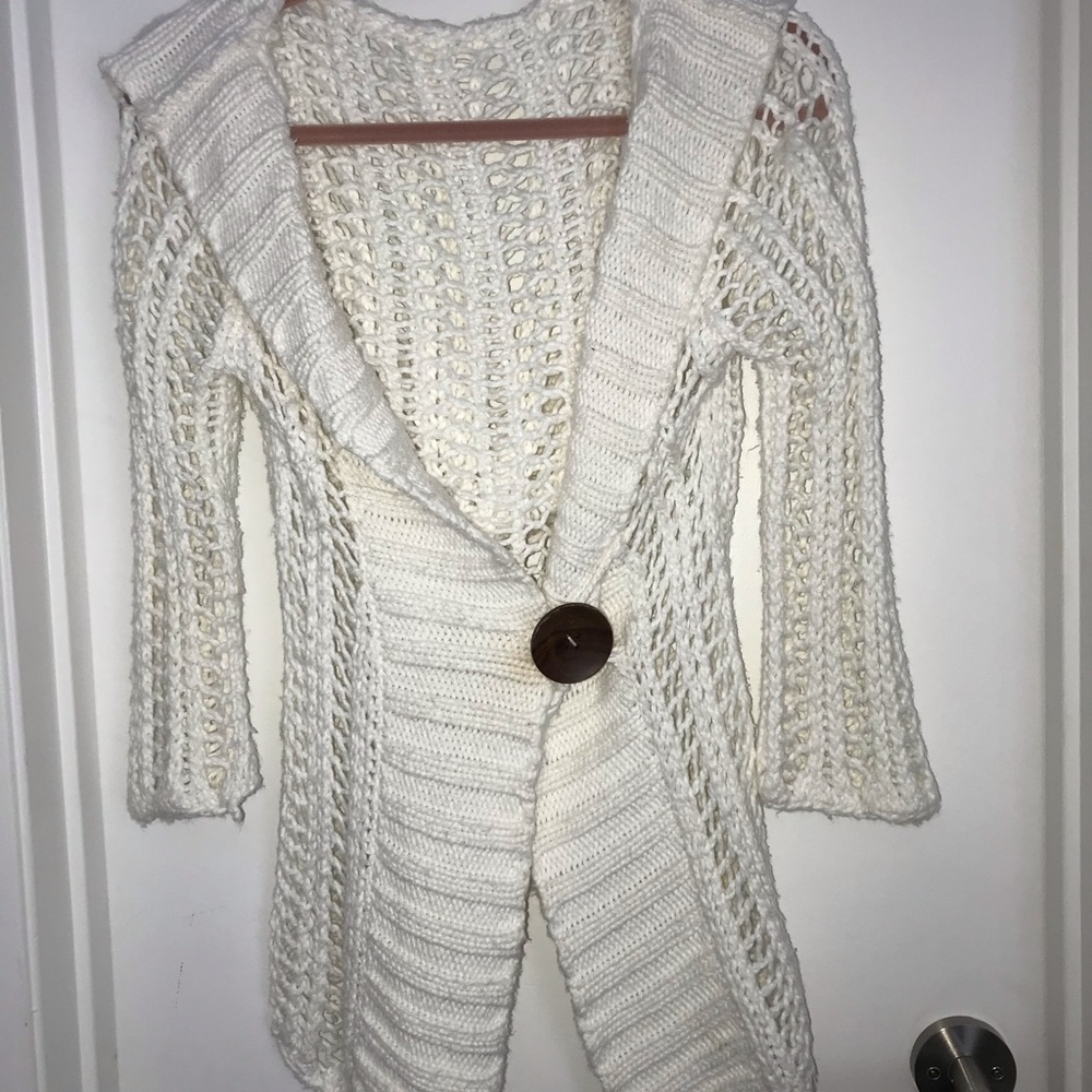 Free People Hooded Knit Cardigan